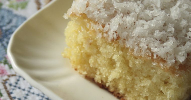 Bolo gostoso com cobertura de coco (Delicious Coconut-Covered Cake)