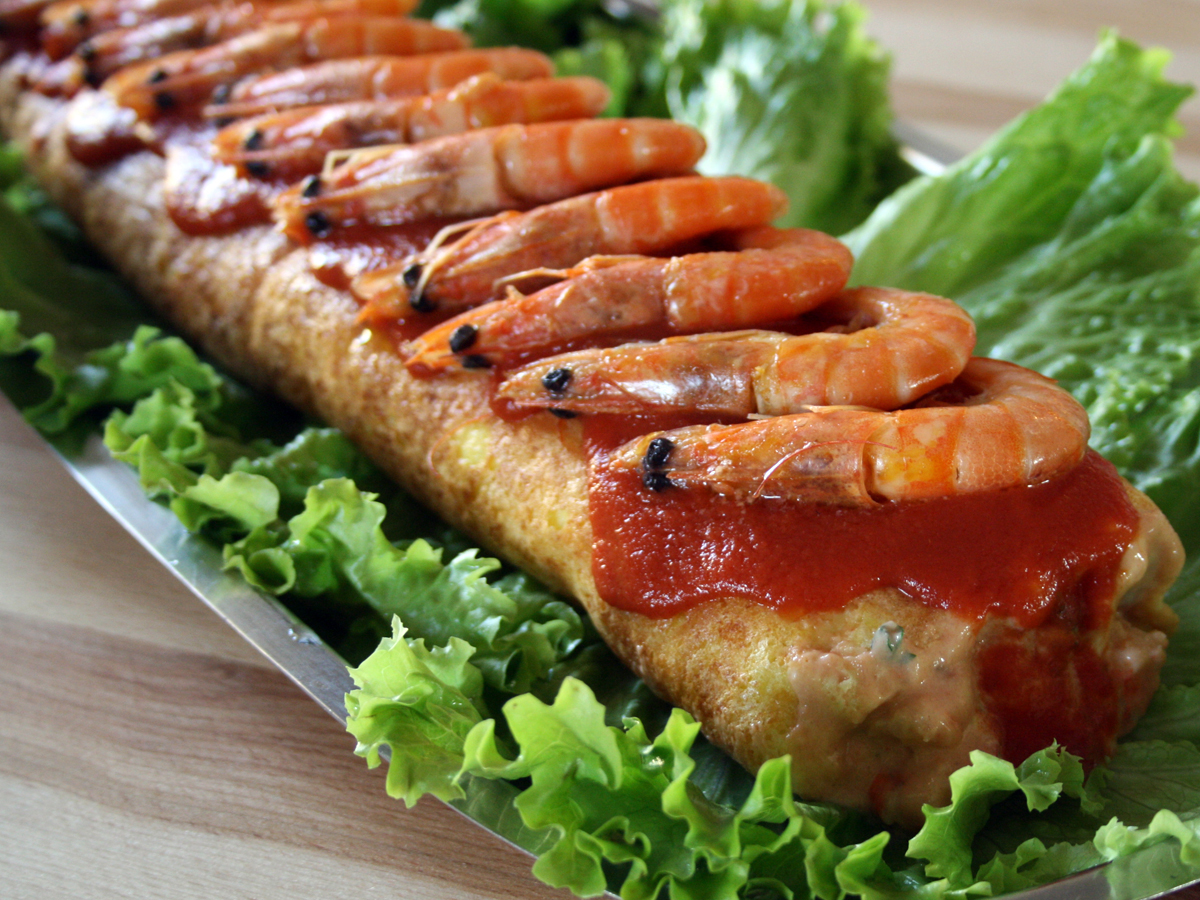 Rocambole de camarão (Prawn Roulade)