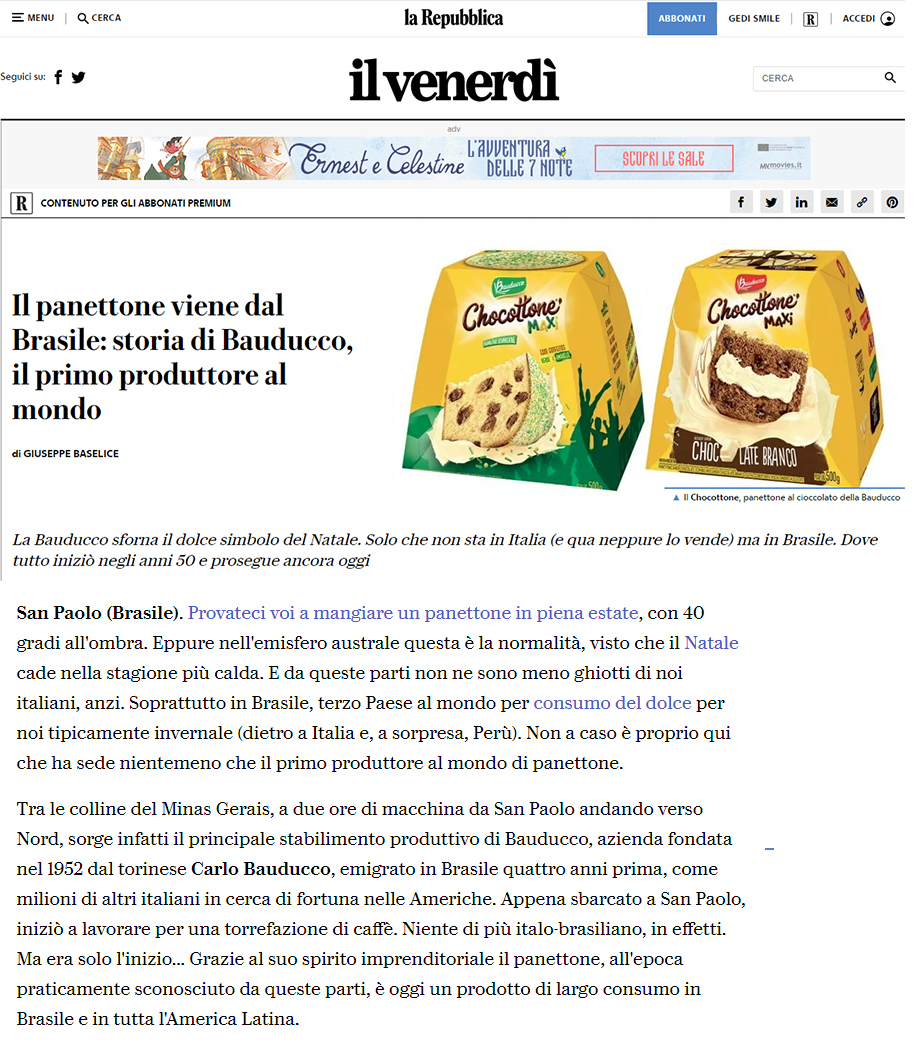 Il panettone viene dal Brasile: storia di Bauducco, il primo produttore al mondo